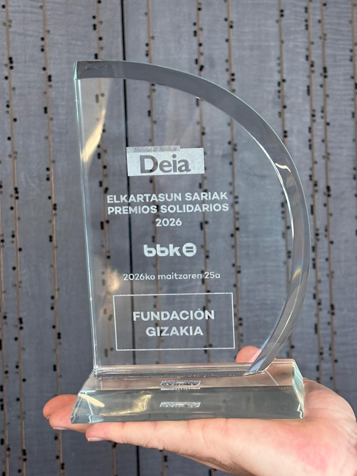 Foto del premio - Sariaren argazkia