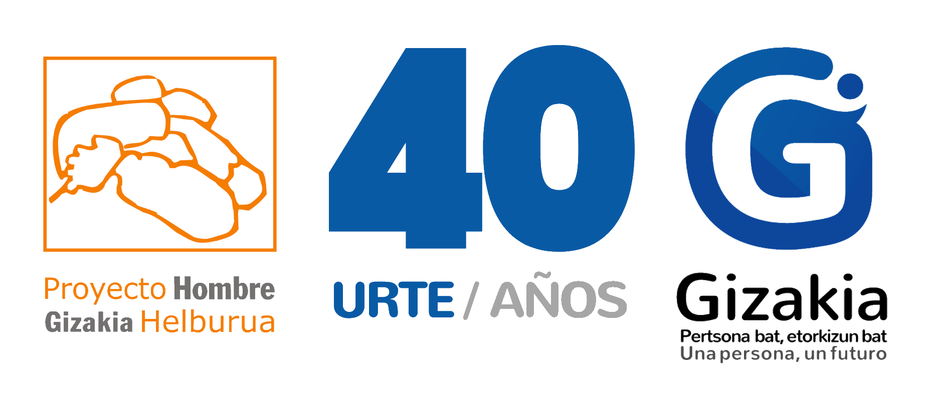 GIZAKIA. LOGOTIPO 40 ANAVERSARIO. GIZAKIA. LOGOTIPO 40 ANAVERSARIO.
